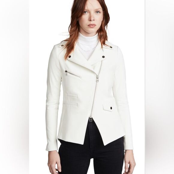 NWT VERONICA BEARD Scuba Hadley Jacket White Size 2 Dickey Compatible - Picture 10 of 12